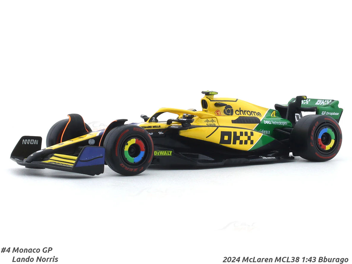 2024 McLaren MCL38 No.4 Lando Norris Senna Tribute 1:43 Bburago Formula 1