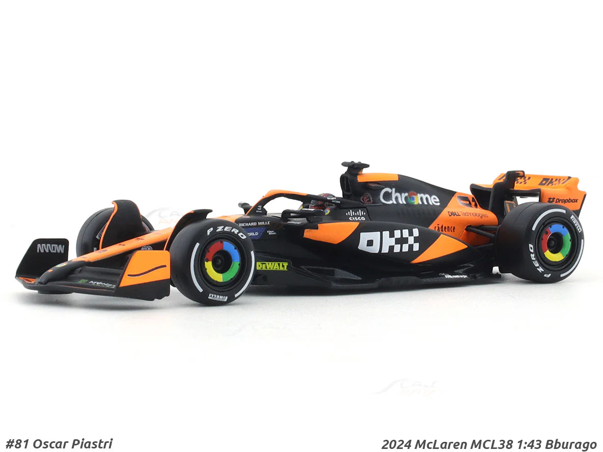 Oscar Piastri McLaren MCL38 2024 1:43 Bburago F1 Model diecast scale model car