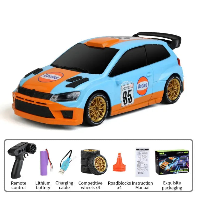 VW Polo Rally RC Drift Car, Gulf Livery diecast scale model car